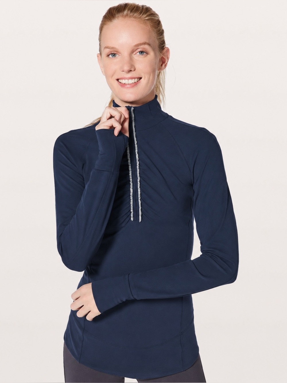 FINAL SALE Lululemon Fast As Light 1/2 Zip Navy